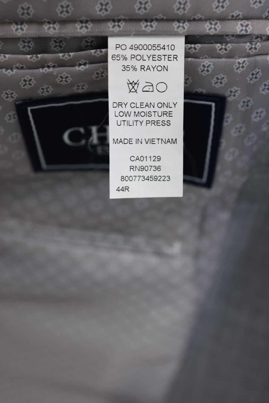 CHAPS mens solid light gray two button sport coat… - image 12