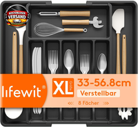 Verstellbarer Besteckkasten FüR Schubladen, Kunststoff Organizer, 5-7 FäCher