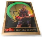 BRAD DAUGHERTY SIGNED 1990-91 SKYBOX NBA BASKETBALL CARD #50 CLEVELAND CAVS UNC