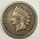 1864 Copper Nickel Indian Head Cent. Nice Coin. Type Coin