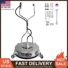 20" Pressure Washer Surface Cleaner 4600PSI w/ Handles & Wheels Stainless Steel