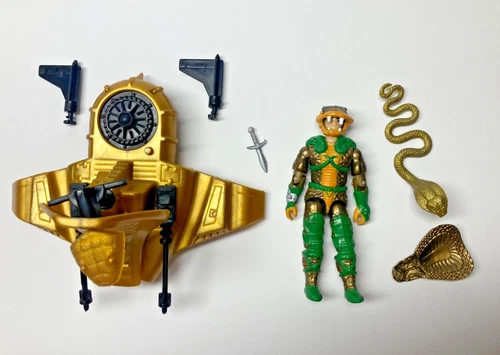 Serpentor with Air Chariot and accessories 1986 GI Joe OOP Rare Incomplete