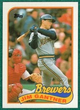 Jim Gantner - 1989 Topps #671 - Milwaukee Brewers Baseball Card