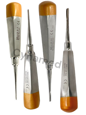 GERMAN DENTAL ELEVATOR EXTRACTING LUXATING APICAL ROOT ELEVATOR SET OF 4 GD STR