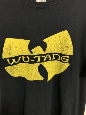 WU TANG CLAN vintage RAP TEE t shirt HIP HOP Logo Large Gildan