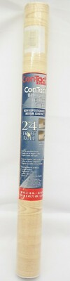 Con-Tact Light Pine Color Medium Adhesive Shelf & Drawer Liner 24ft x 18''  TF
