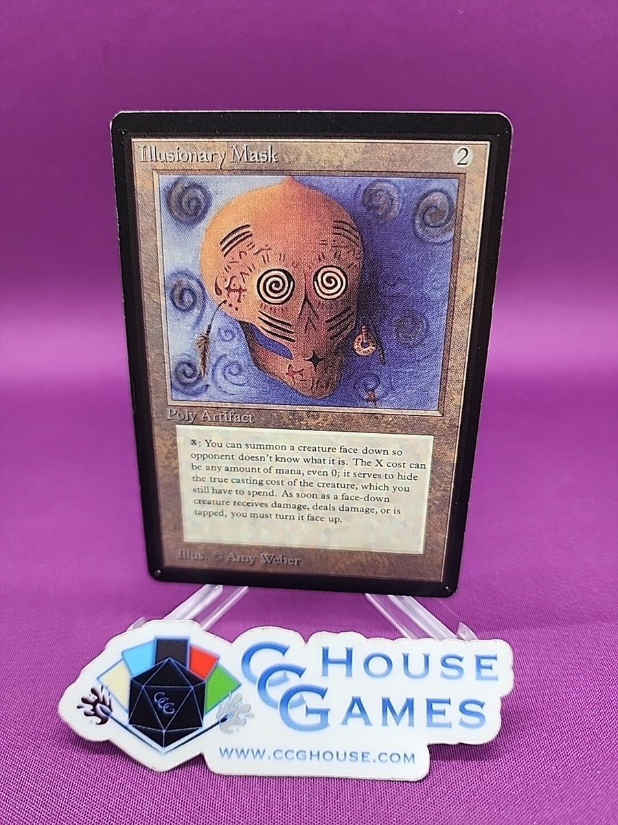 Illusionary Mask Beta NM Minor Ink MTG Magic Vintage Rare #C