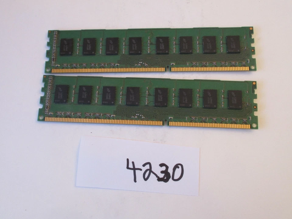 Micron 2x2Gb=4Gb PC3-10600 1333Mhz DDR3 Desktop Memory RAM (4230) - Image 2 of 2