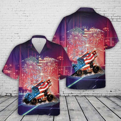 Racing 4th Of July Hawaiian Shirt Independence Day