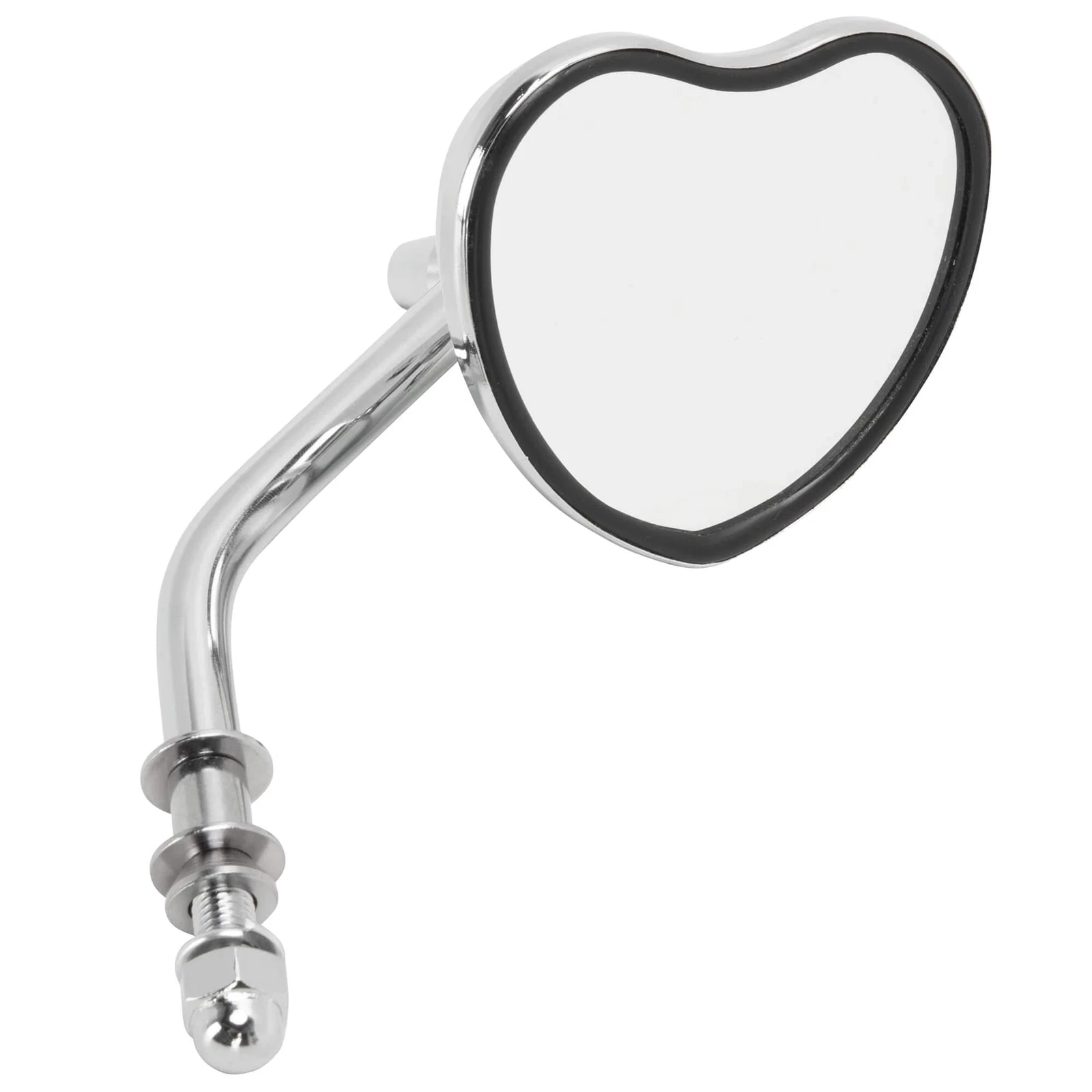 Lowbrow Customs Heartthrob Motorcycle Mirror - Perch Mount - Chrome