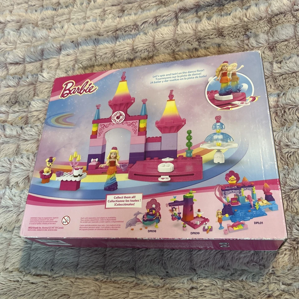 Nuevo Sellado Mega Bloques Barbie Arco Iris Princesa Castillo 81 Piezas con Cachorro Foto 2 de 2