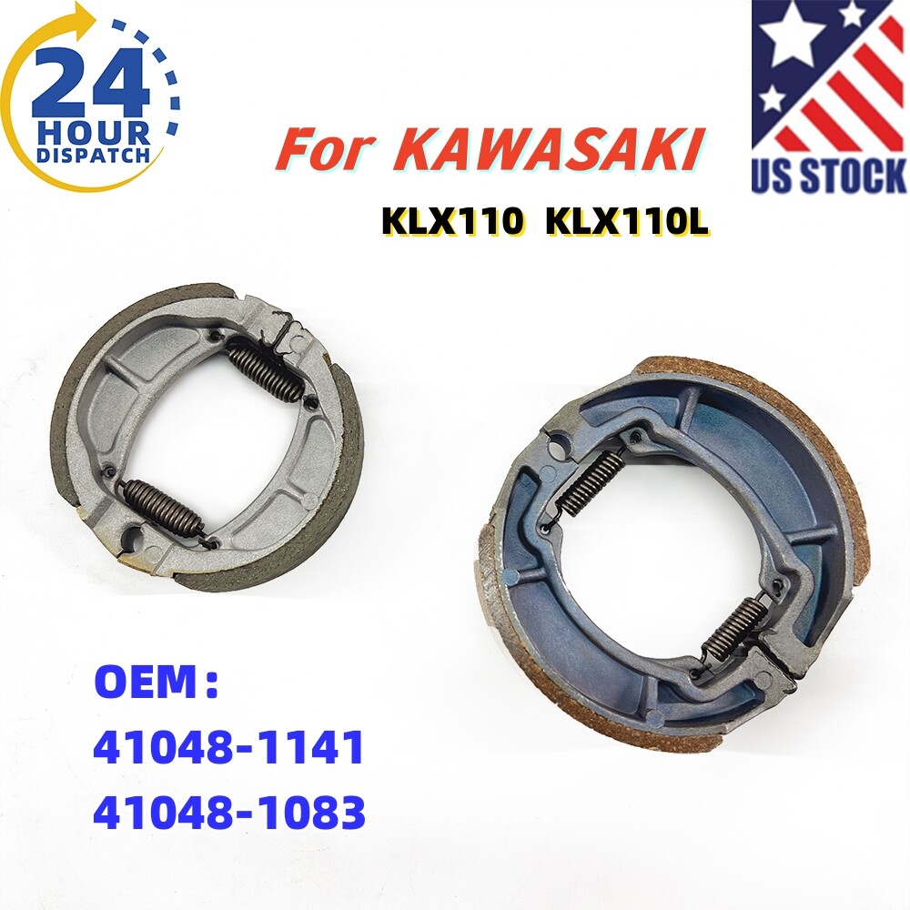 Front & Rear Brake Shoe Pads Kit For Kawasaki KLX110 KLX110L 20022020