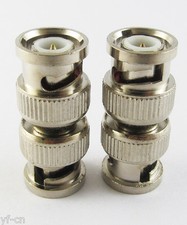 10pcs BNC Male To BNC Male Straight Coaxial RF Connector Adapter Nickel Plated