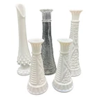 Set 5 VTG White Milk Glass Vases Wedding Decor Arrangement White Vases Farmhouse