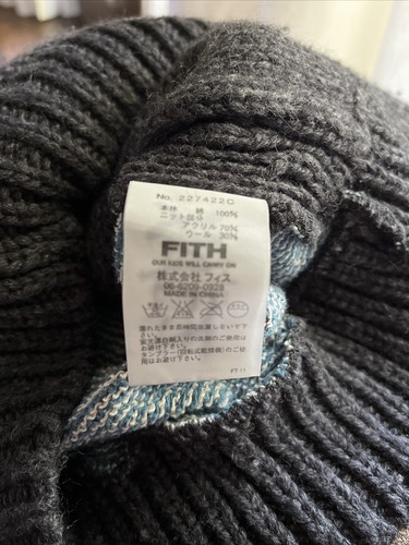 FITH Fine Method Kids Unisex 5T Cotton Wool Gray Knit Sweater - Picture 7 of 7