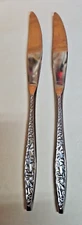 Lot of (2) EKCO Eterna "Balboa" Stainless Steel Table Knives; Taiwan