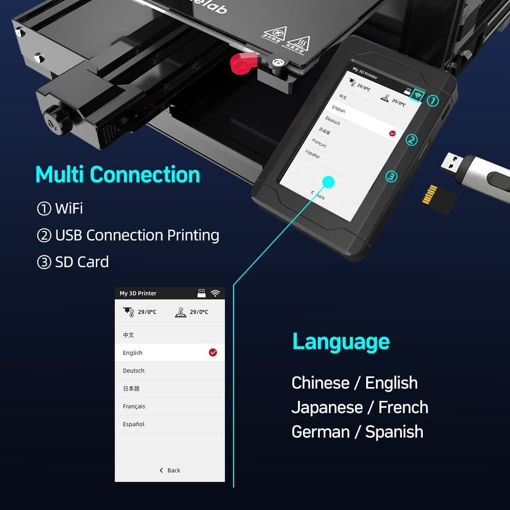 Voxelab Aquila Pro 3D Printer Auto Leveling DIY FDM Kit Resume Printing ...