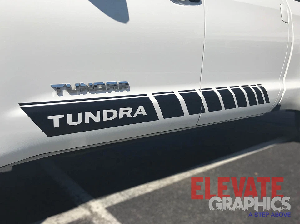 2007-2025 For Toyota Tundra Decals Side Rocker Two Stripes Vinyl Graphic Sticker - Изображение 3 из 4