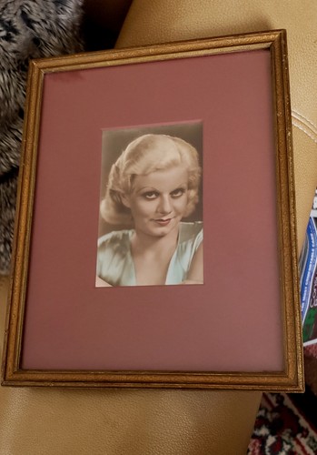 1930s Actress Jean Harlow Vintage Hand Tinted Hand Colored Portrait Photo - Bild 4 von 5