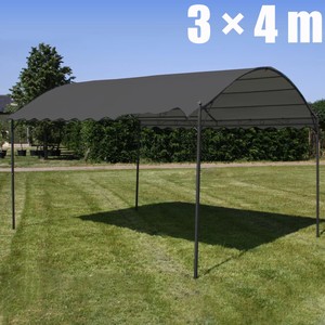 Pavillon 3 4m Garten Sonnenschutz Anthrazit Gartenzelt Stahl Balkonmarkise Ebay