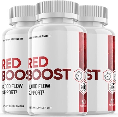3-Red Boost Blood Sugar Supplement Supports, Glucose, Metabolism - 180 Pills