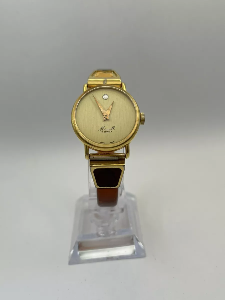 Women s Wrist Band Watch Clasp Miriam Hand Wound with Stone And Bracelet Works