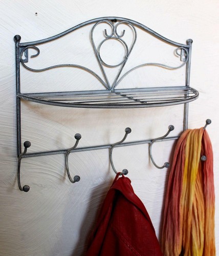 Wandgarderobe Vintage Garderobe Wand 20122 38 cm Kleiderhaken Wandregal Haken - Bild 5 von 7