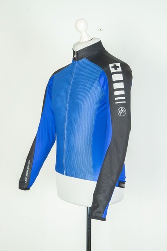 Mens Assos Cycling Racing Blue Airblock 799 Evo Jersey Longsleeve Jacket Size S - Picture 2 of 11