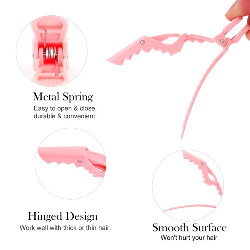 24 Pack Large Alligator Clips for Hair Sectioning Coloring Cutting - Pink Pro... - Picture 3 of 7