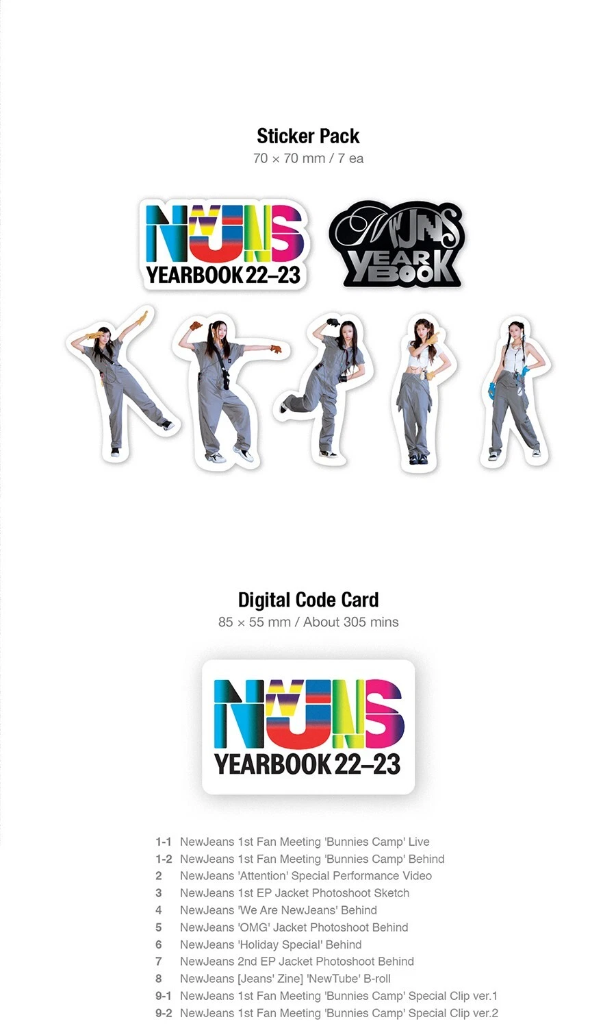 NEWJEANS YEARBOOK 22-23/Digital Card+Bundle+3 Book+5 Letter+