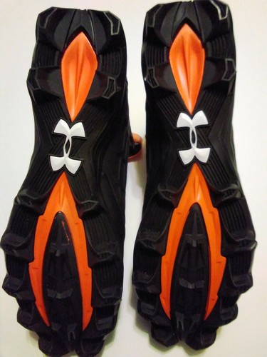 Under Armour Football Cleats Men's Size 15 Orange Black 1245374-003 - Picture 7 of 10