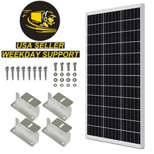 100W 12V Monocrystalline Solar Panel Kit with Mounting Z Brackets Solar Kit