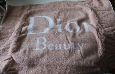 New LARGE Christian Dior Beauty Body Beach Gym Towel & Clear Bag Case