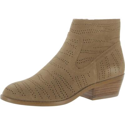 1.State Womens Renna Tan Suede Heel Ankle Boots Shoes 5.5 Medium (B,M) BHFO 2234