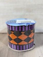  8 for 10 yards 2.5" Halloween Ribbon diamond Stripes      Bow Decor