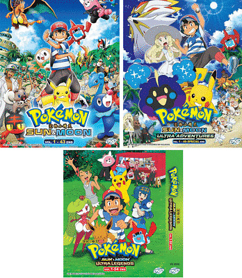 Dvd Anime Pokemon Sun Moon Complete Set Vol 1 146 End English Dub Region All Ebay