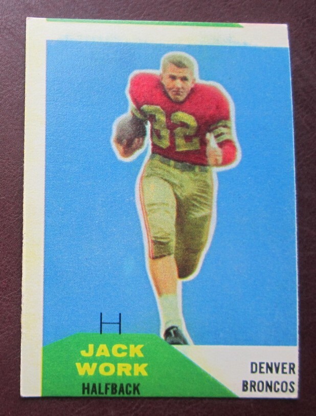 1960 Fleer Jack Work (Denver Broncos) #88 EX | eBay