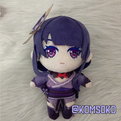 20cm Anime Game Genshin Impact Raiden Shogun Plush Doll Pillows Cosplay Cartoon