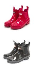 NEW Hunter Girls Original Gloss Chelsea Kids Waterproof Rain Boots