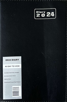 2024 Year Diary A5 Day to A Page BLACK BROWN Diary2024 Jan - Dec | eBay ...