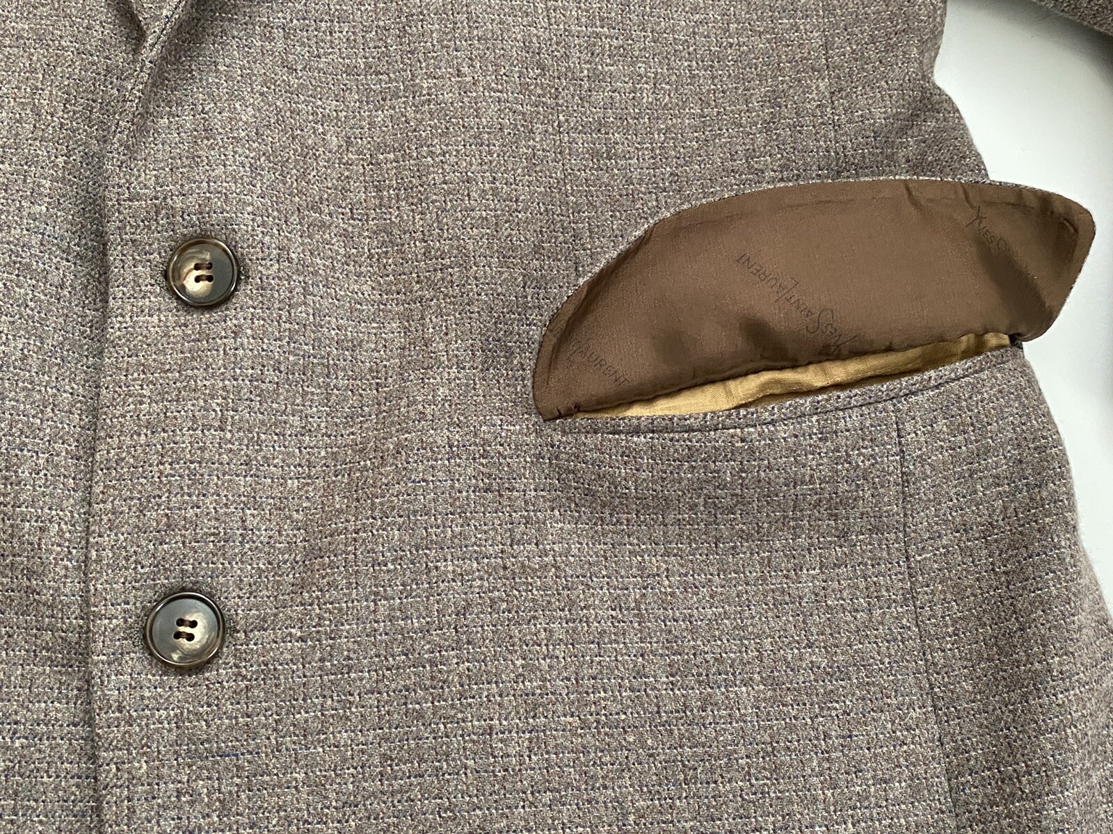 Giacca sportiva vintage YSL Yves Saint Laurent da uomo in lana tweed taglia 40