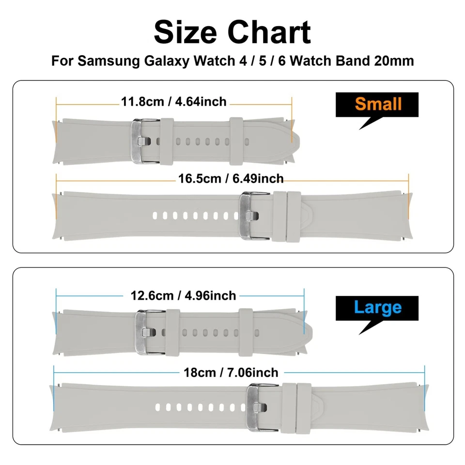 Reloj inteligente Samsung Galaxy Watch 4 5 6 20 mm de ancho correa de reloj OEM - Colores Foto 4 de 4