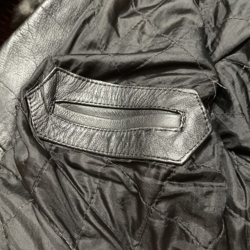 Protech Leather Apparel Genuine Leather Motorcycle Jacket Zippers Pockets Heavy - Picture 5 of 10