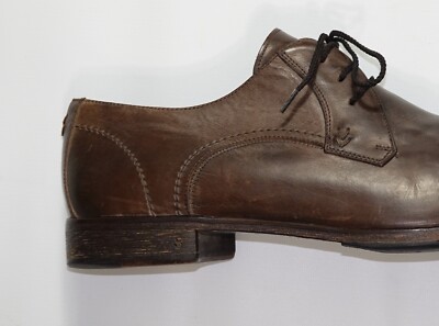 John Varvatos Hand Made Leather Derby Shoes in Brown Size  display picture 2
