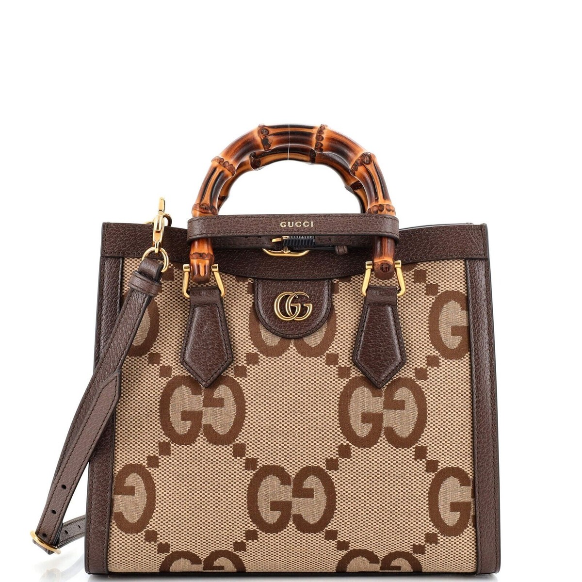 GUCCI グッチ ダイアナ バンブー ラージサイズ 正規品 Authentic Gucci Diana NM Bamboo Handle Tote Jumbo GG Canvas