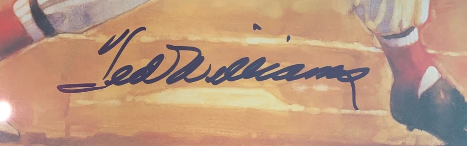 Ted Williams autographed signed 16x20 framed MLB Boston Red Sox PSA COA - Image 2 of 4