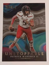 2022 Panini Select Draft Picks Unstoppable #US-PM Patrick Mahomes II Texas Tech