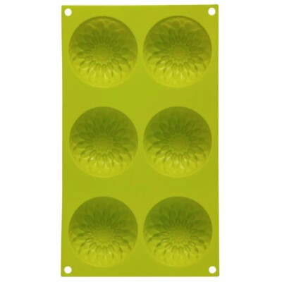 6 Sonnenblumen Limettengrün Kuchenform Traditionell 240C Hitzebeständig Backen Küche
