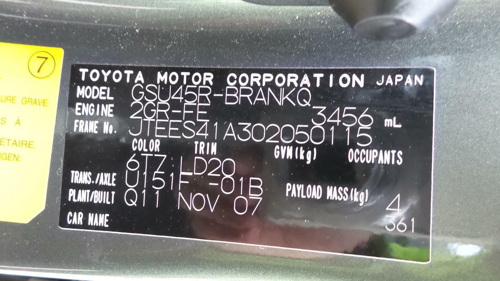 TOYOTA KLUGER STEERING WHEEL GSU40GSU45, 08/0702/14 eBay