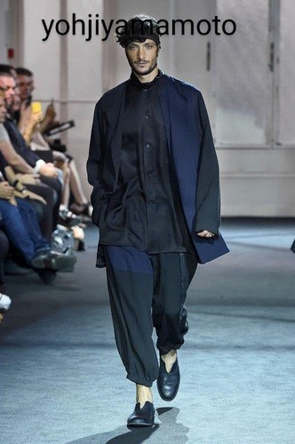 Setup 17ss Blue Rayon Shirt & Pants Yohji Yamamoto pour homme Made in Japan